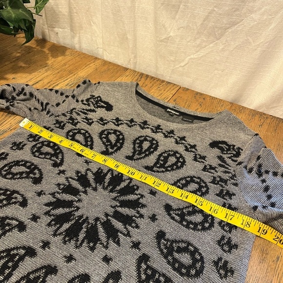 📍 Desigual Gray Printed Sweater - M - Picture 6 of 11